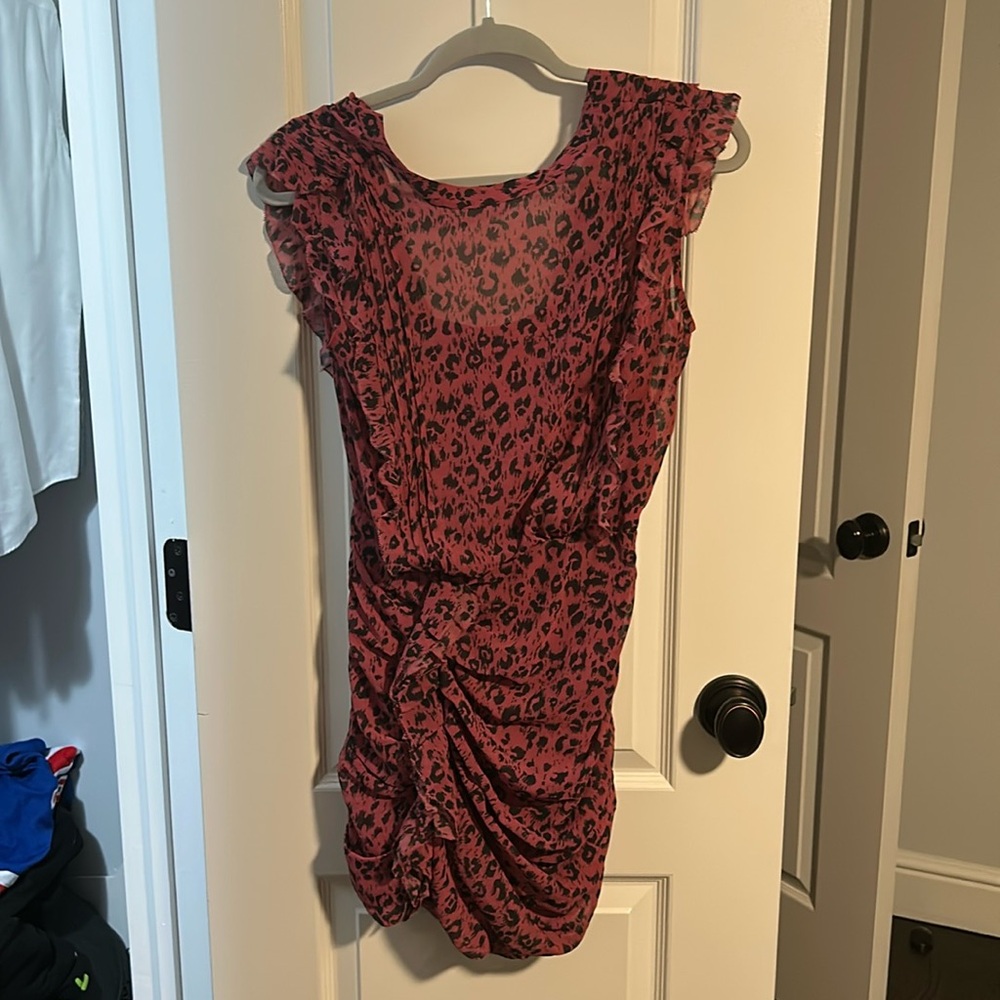 AllSaints Leopard Pink Print Dress